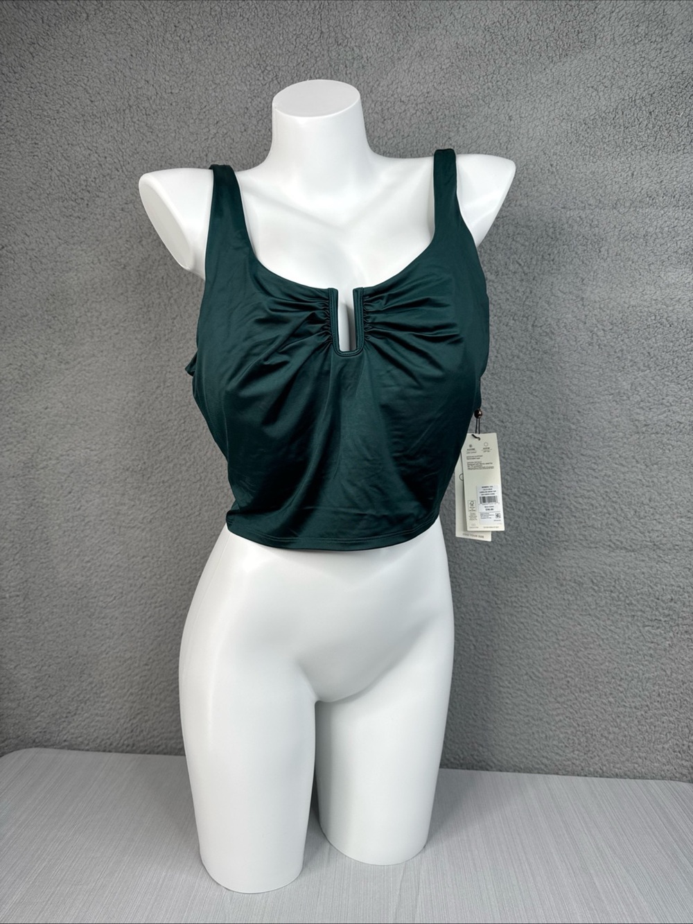 Calia Ubar Longline Bikini Top Sea Green Shine XXL NWT